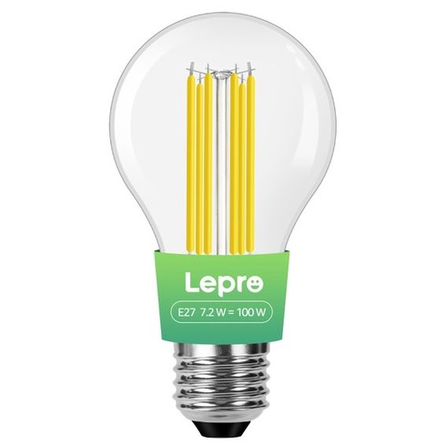 Žárovka Lepro Energetická třída A E27 LED teplá bílá, 7,2 W 1521 lm 2700 K, 1 kus