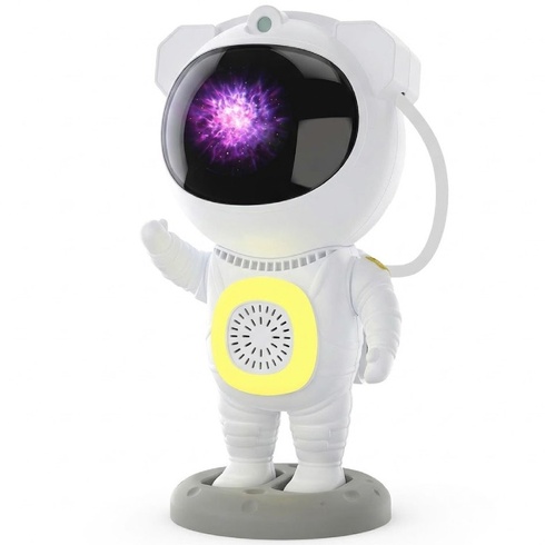 Hviezdny projektor astronaut HJ-KD08, s diaľkovým ovládaním, biely - N