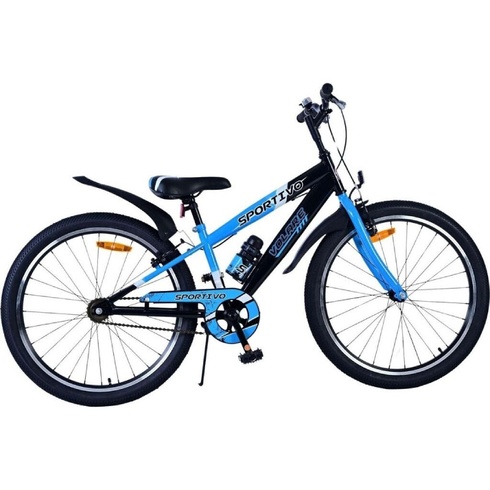 Detský bicykel Sportivo, 24 palcov, 2 ručné brzdy, 8-10 rokov, čierno / modrá - N