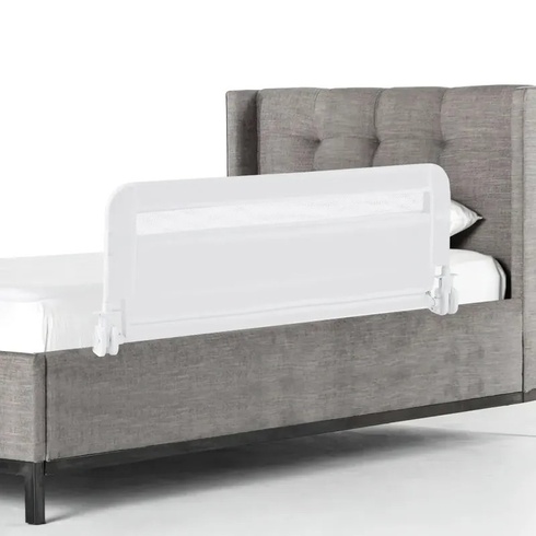 Zábrana do postele pre batoľatá BS10047WH, 100 x 42 cm, skladacia, biela - N