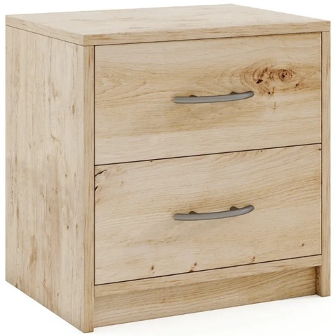 Nočný stolík s 2 zásuvkami HU10888OK, 38,5 x 28 x 39 cm, dub - N