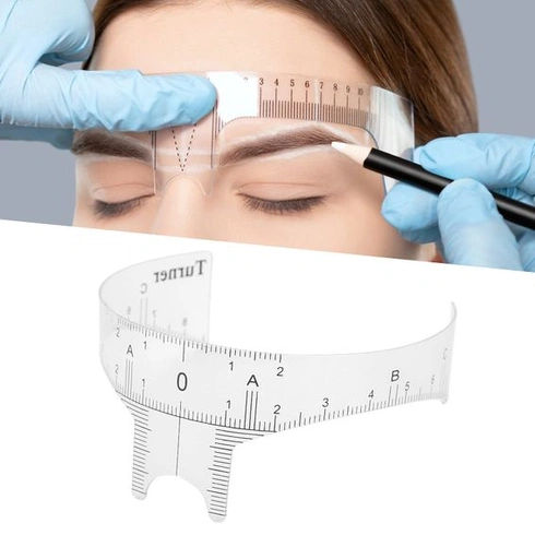 Pravítko na obočie Voluxe, pravítko na obočie, pravítko na microblading, nástroj na meranie obočia pre