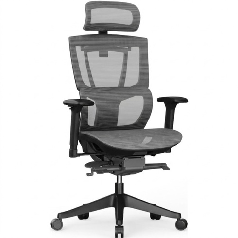 Ergonomická kancelárska stolička s delenou bedrovou opierkou C7G-Air-EU, čierna - B