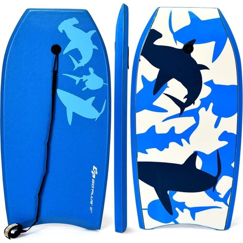 Bodyboard s ťažným lanom OP3855-S, 83 x 47 x 5,5 cm, modrý - N