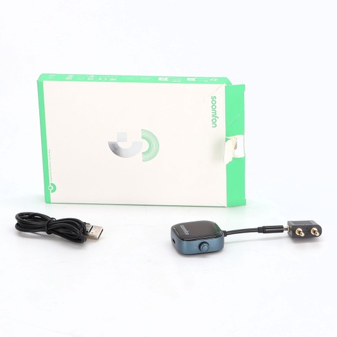 SOOMFON Bluetooth 5.3 vysielač s displejom, 2 v 1 Bluetooth vysielač/prijímač Splitter pre 2