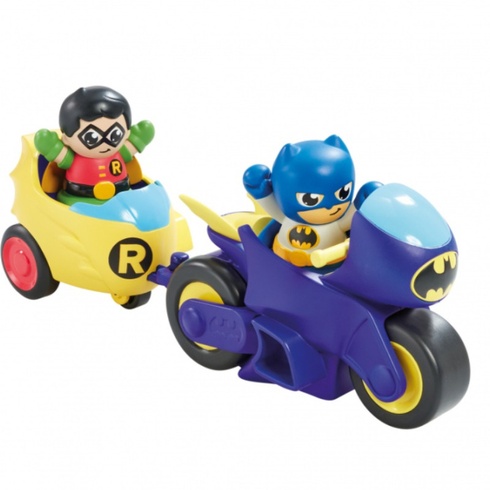 Motorka Batcycle 2v1 s postranným vozíkom, 17 x 10 x 10 cm, modrá - N