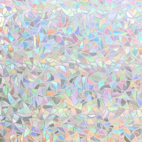 Samolepicí duhová okenní fólie Finnez, fólie na ochranu soukromí, 60 x 200 cm (60 x 200 cm, bez