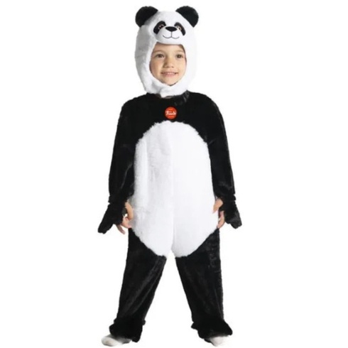 Detský karnevalový kostým panda veľkosť 3-4 roky, čierno/biely - N