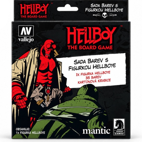 Súprava akrylových farieb Hellboy Paint Set s figúrkou, viacfarebná - N