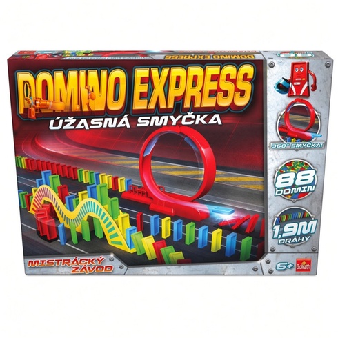 Domino Express Amazing Looping, 88 domin, 1,9 m dráhy - N