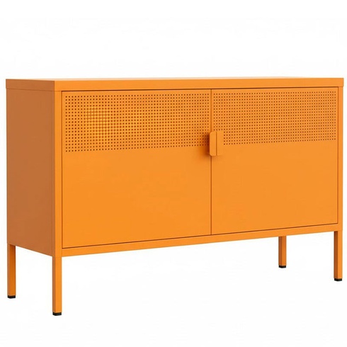 Úložná skříňka s dvojitými dveřmi CB10-H-O-V3, 100 x 40 x 64 cm, oranžová - A