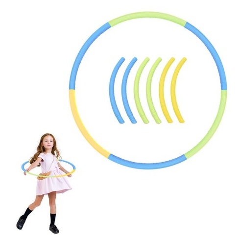 Detská fitness hula hoop, 6dielna hula hoop, priemer 68 cm, odnímateľná a veľkostne nastaviteľná