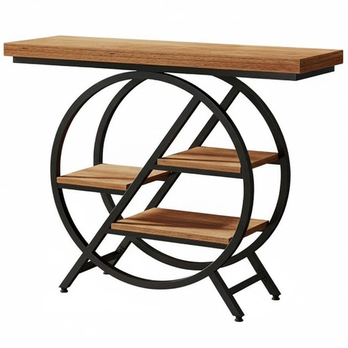 Konferenčný stolík HOGA-JW0844, 100 cm, čierno/hnedý - A