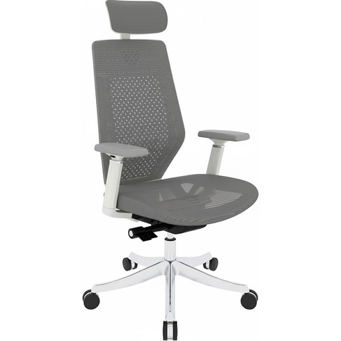 Ergonomická kancelárska stolička BS11G-PRO, s lakťovou opierkou, sivá - B