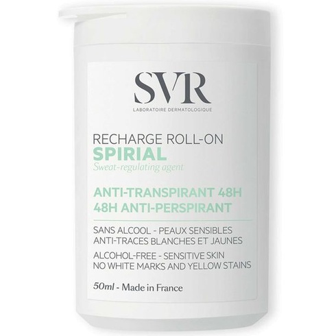SVR - Spirial Roll-On Recharge - 48h antiperspirant deodorant – Citlivá pleť – Bez alkoholu – Proti