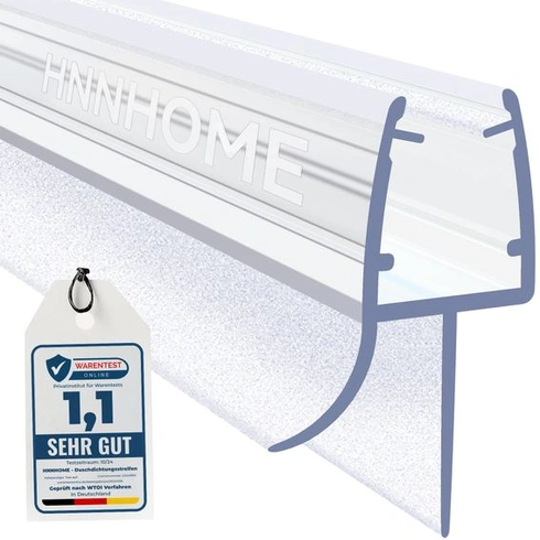 HNNHOME Těsnění sprchových dveří, spodní, s gumovým okrajem pro sklo 5-8 mm, 40 cm x 40 cm, 1