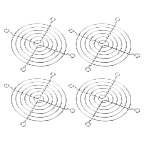 PATIKIL 4 kusy, ochranný kryt na mriežku ventilátora 90 mm, strieborný, 90 mm 4