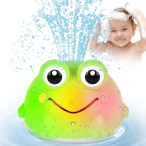 Withosent Frog Spray hračka do koupele se světle zelenými žabkami, dobíjecí
