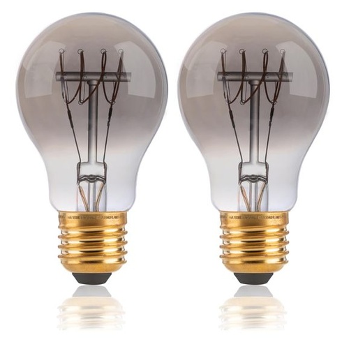 FLSNT Stmievateľná E27 LED teplá biela, A60 LED špirálová žiarovka Edison Vintage, 4W (nahrádza 25W),