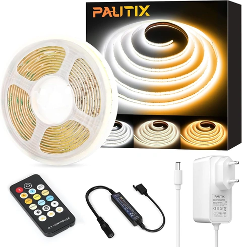 Laditeľný biely CCT COB LED pásik PAUTIX