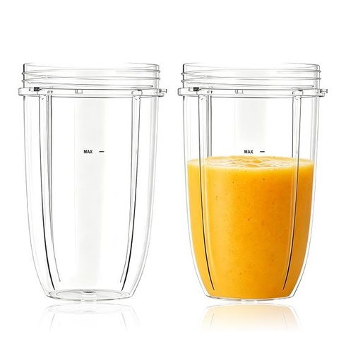 Balení 2 náhradních kelímků o objemu 24 oz pro mixéry o objemu 680 ml, náhradní díly pro kelímky