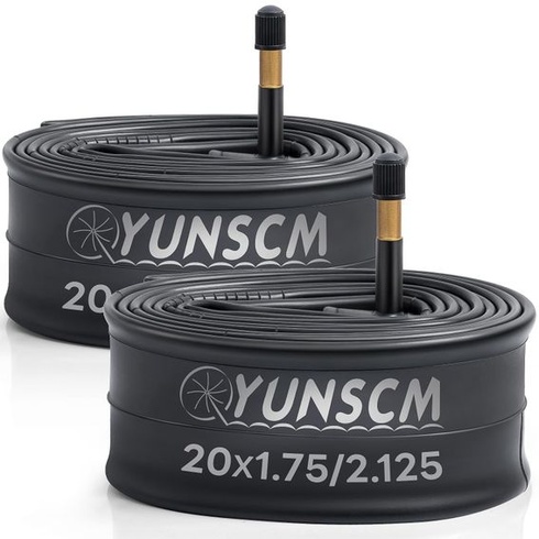 YunSCM 2 ks 20-palcová duša z plášťa 20x1,75 20x1,95 20x2,10 20x2,125 AV48mm ventilček Schrader,