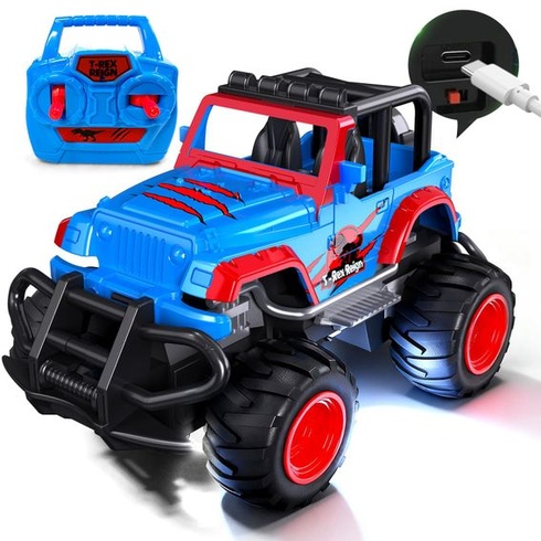 Tecnock Mini RC auto pre deti, diaľkovo ovládané auto 1:32 s batériou typu C, robustný mini RC