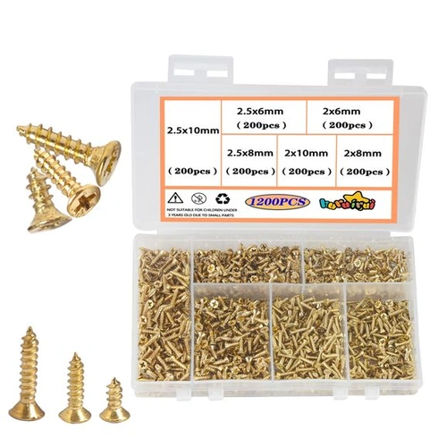 Súprava malých skrutiek M2 M2,5, 1200 kusov, skrutky do dreva, samorezné skrutky, dlhé 6 mm, 8 mm, 10 mm,