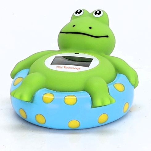 Doli Yearning Frog dětský teploměr do koupele pro batolata, plovoucí hračka do koupele, teploměr do
