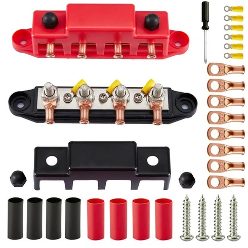 Rozvodný blok sběrnic Pindex 250AMP DC 12V-48V se 4 x M8 svorkami pro obytné automobily, lodě,