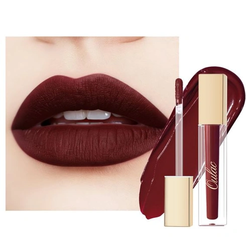 Matný rúž Oulac Liquid Matte Lipstick, mahagónové rúže, dlhotrvajúci, intenzívny farebný