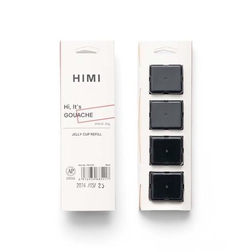 Náhradní kelímky do kvaše HIMI, 4 kusy, 30 g, monochromatické barvy pro umělce i amatéry, unikátní