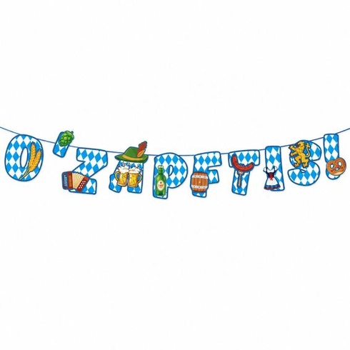ALEGRE Oktoberfest Garland Decoration, O'zapft je Oktoberfest Garland Banner