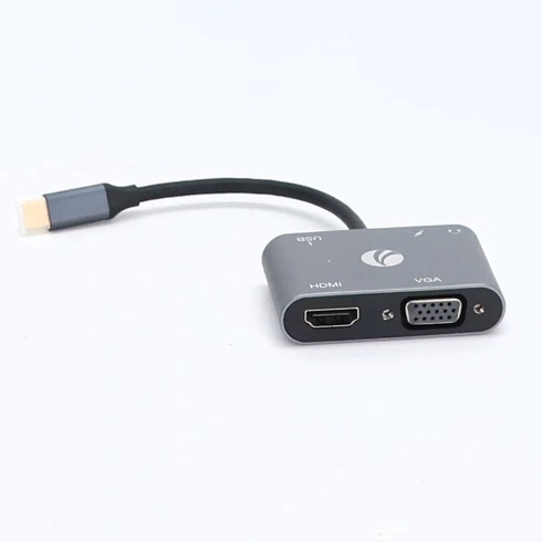 Adaptér VCOM USB C na HDMI VAG, hub 5 v 1 typu C s 4K HDMI, 1080P VGA, 100W PD nabíjení, port USB