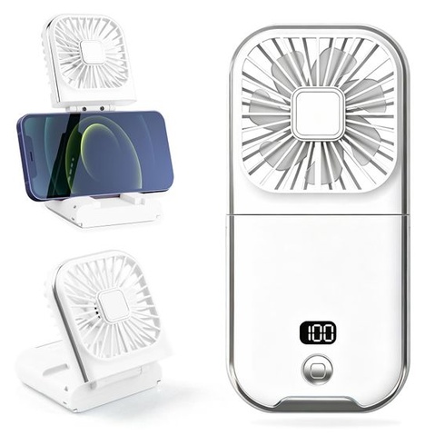 Mini ventilátor, ručný ventilátor s dobíjacou batériou, prenosný ventilátor s USB 3000mAh, 4