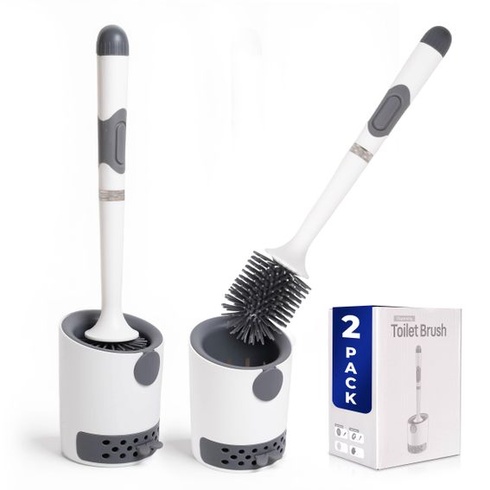 PACK&BACK - 2 kusy - Toaletná kefa s dávkovačom mydla - Toaletná kefa - Silikónová gelová
