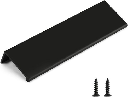 Sada nábytkových úchytek Regy, 10 kusů, černá, rozteč otvorů 160 mm, skryté úchytky skříněk pro