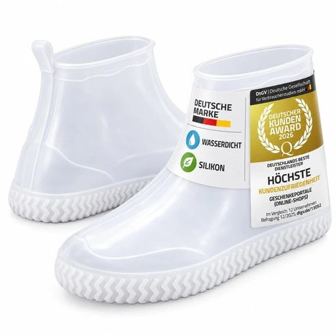 GOODS+GADGETS® Voděodolné silikonové návleky na boty - Návleky do deště M (34-39) Bílé