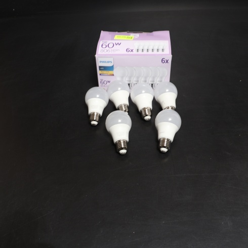 Philips 6-balenie E27 LED žiarovky, 60W, teplá biela