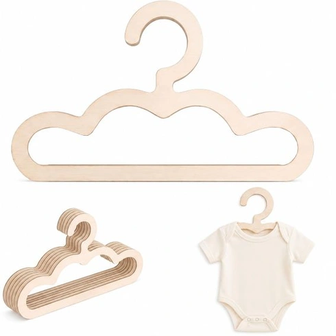 Sada 20 dětských ramínek na oblečení, dřevěná, 22*12,5 cm, ramínka na dětské oblečení ve tvaru