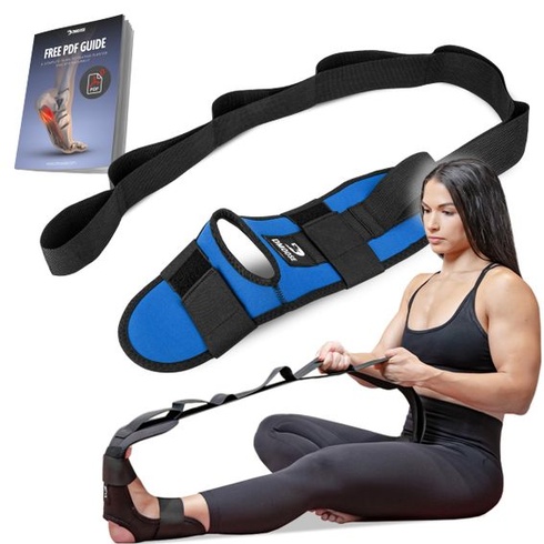 DMoose Fitness jogový popruh na preťahovanie nôh - Nastaviteľný polstrovaný naťahovací pás pre