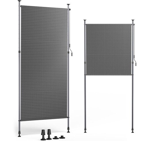 Markíza s upínacími svorkami HLS023-4, 120 x 270 cm, sivá - A