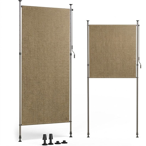 Markíza s upínacími svorkami HLS023-4, 150 x 270 cm, hnedá - A
