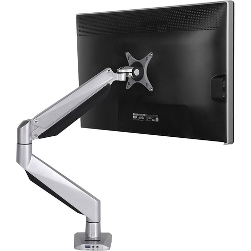 Držiak monitora s plynovou pružinou D7L, nosnosť 15 kg, strieborný - A