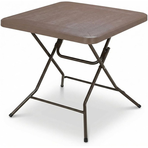 Skladací záhradný stôl MF80, 80 x 80 x 74 cm, hnedý - A