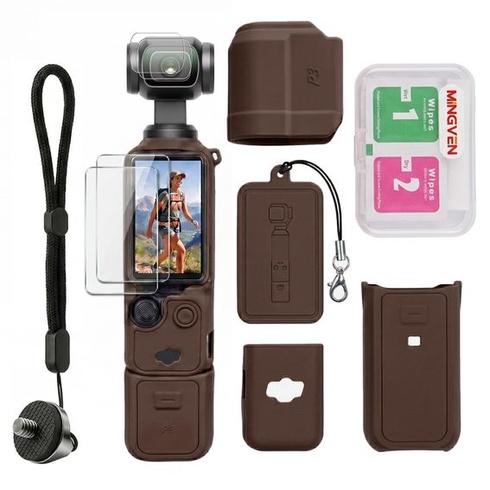 Puzdro pre DJI Osmo Pocket 3/Xtra Muse s objektívom a ochranou displeja, čiernohnedé