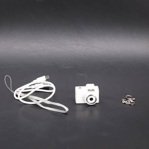 Mini fotoaparát, kľúčenka s mini fotoaparátom Y2K, retro fotoaparát s kľúčenkou, retro kvalita