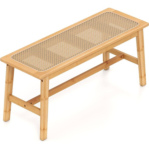 Lavica z bambusu MY45784QDES, 100 x 35 x 45 cm, nosnosť až 300 kg, prírodná - A