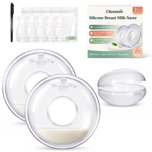 Oiomniv lapač mlieka pre dojčatá, silikónové lapačky na mlieko pre dojčatá 60 ml, viacfarebné