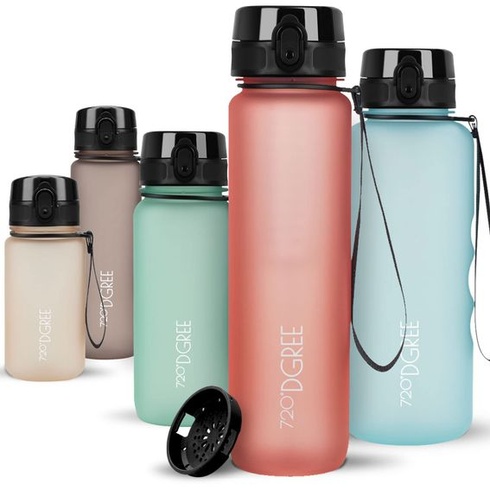 720°DGREE uberBottle – bez BPA, 6 veľkostí, viac ako 40 farieb, 650 ml, 31 Flamingo Pink | Mäkký na